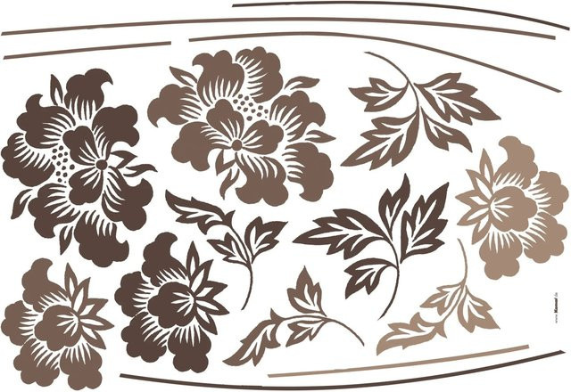 Komar Deko-Sticker Grace Blumen bunt B: 100 cm, H: 70 cm - Bild 1
