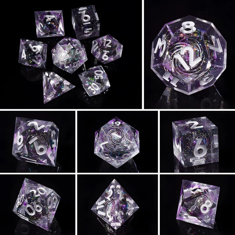 Purple Planet Dungeons & Dragons Harzwürfel-Set, Fantasy, Lila - Bild 4
