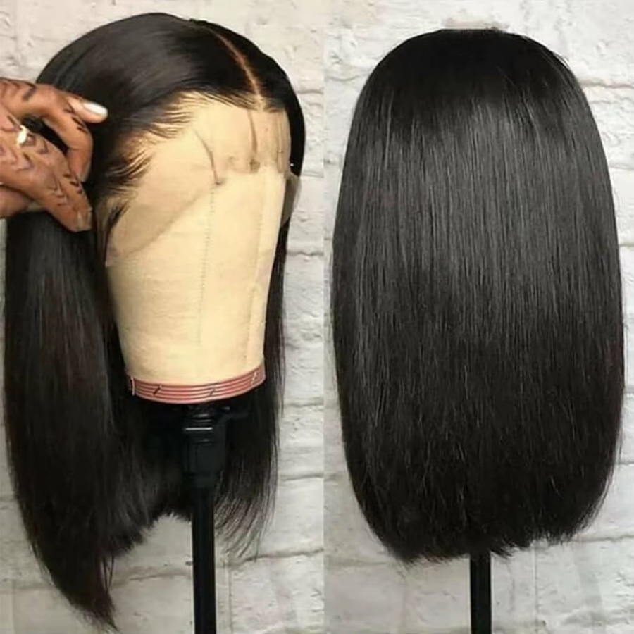 JAYCEE HAIR Bob-Perücke aus Echthaar, kurze Spitze-Front, Damen - Bild 3