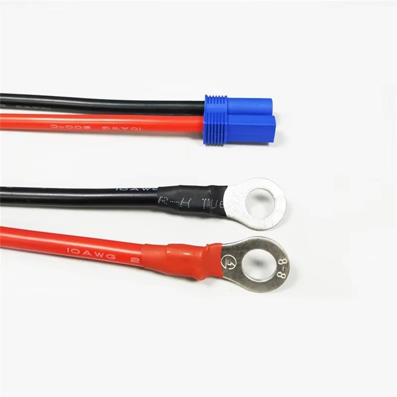 EC5-F auf M8 Anschlussleitung 10AWG Ladekabel in Rot für Auto und Motorrad als EC5 Adapterkabel und Notstromkabel - Bild 2