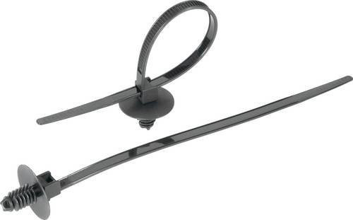 TRU Components Kabelbinder TC-PDV170203 in Natur mit Spreizanker und Teller, Länge: 169 mm, Breite: 5 mm - Bild 1