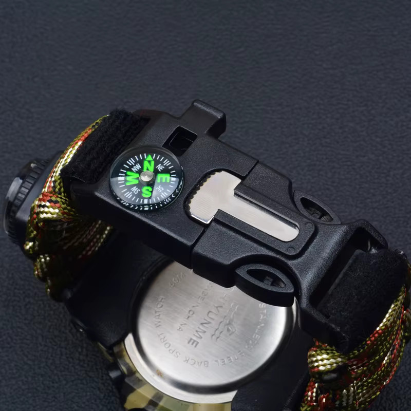 Shiyunme Armbanduhr, Digitaluhr, Quarz, Kunststoff, Textil/NATO, Herren, Schwarz - Bild 2
