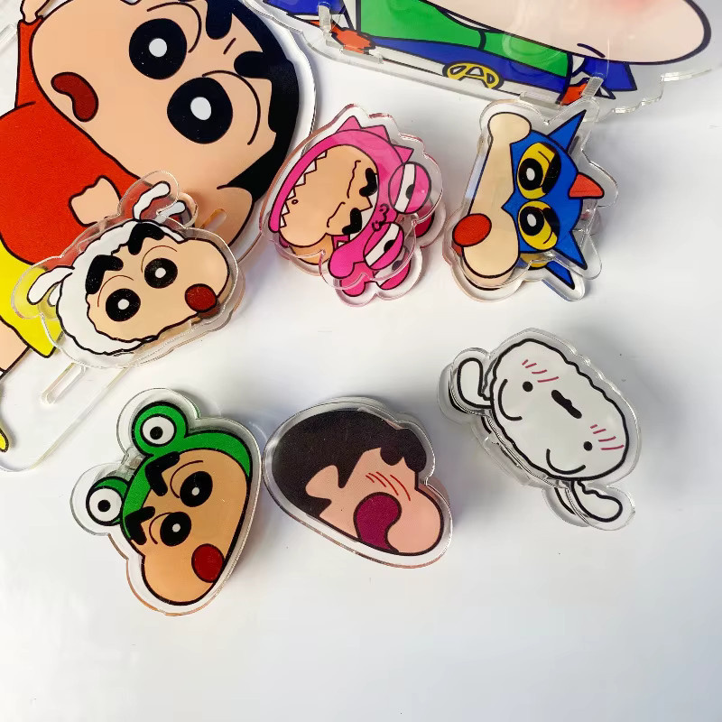 7-teiliges Set Bandai Crayon Shin-chan Memo-Clips aus Acryl und PP in Multicolor für Anime-Fans - Bild 2