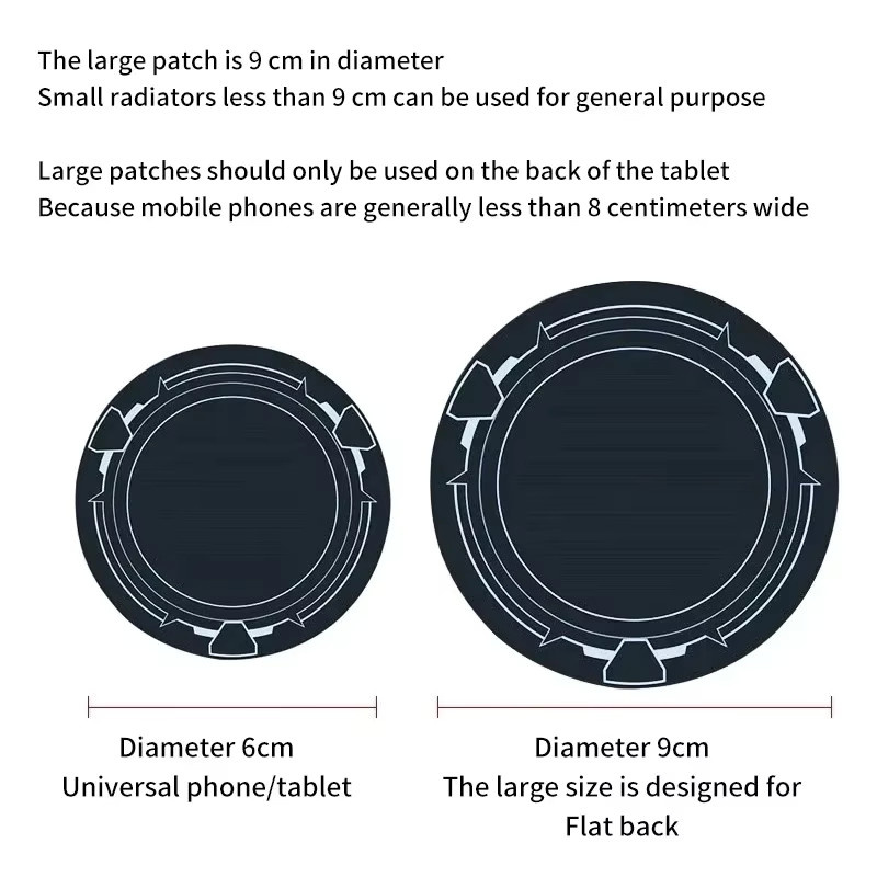 Magnetische Metallplatte mit Ring für MagSafe Telefon Kühler und Tablet Zubehör, Schwarz, Durchmesser: 6 cm und 9 cm - Bild 4