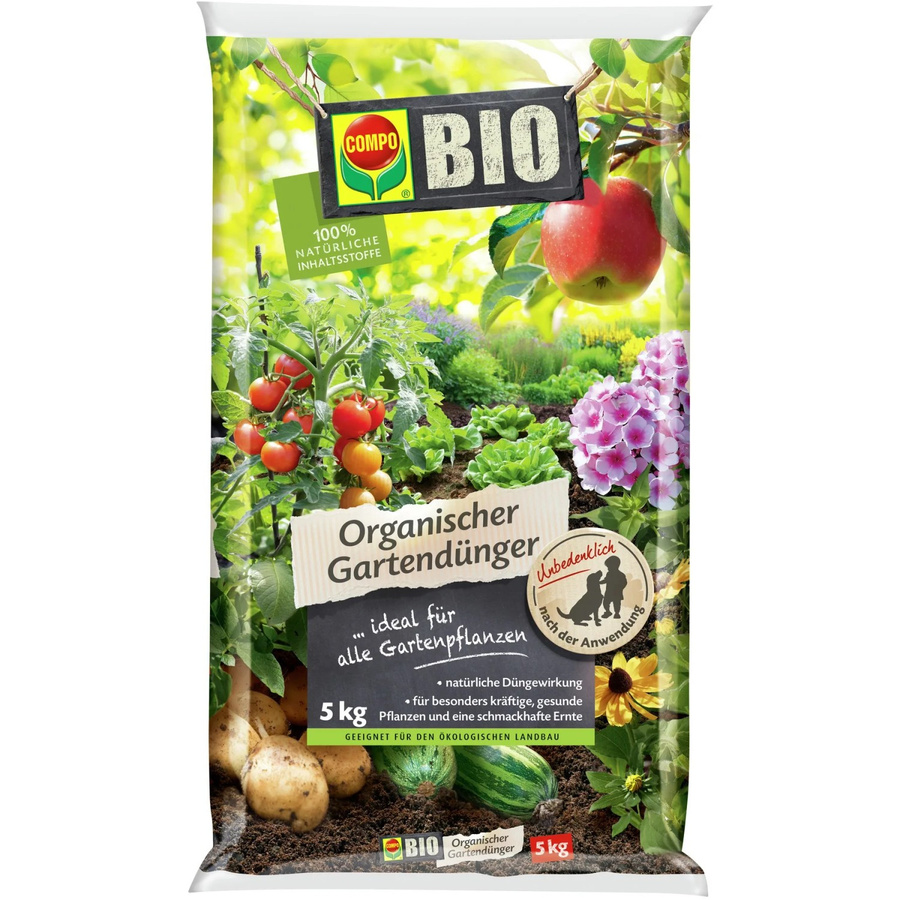 Compo Bio Organischer Gartendünger für Gartenpflanzen, Obst und Gemüse, 5 kg - Bild 2
