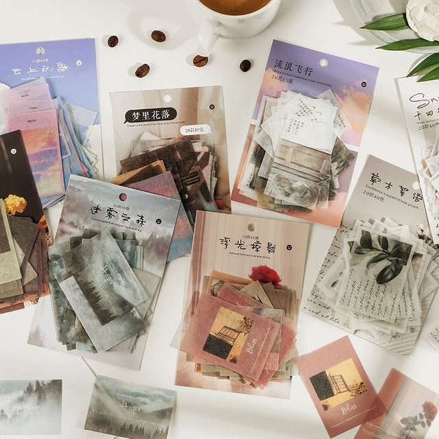 Mr.Paper Washi-Sticker-Packs im Ins-Style mit Vintage Ästhetik für Scrapbooking, Journaling und DIY-Basteln, Multicolour - Bild 1