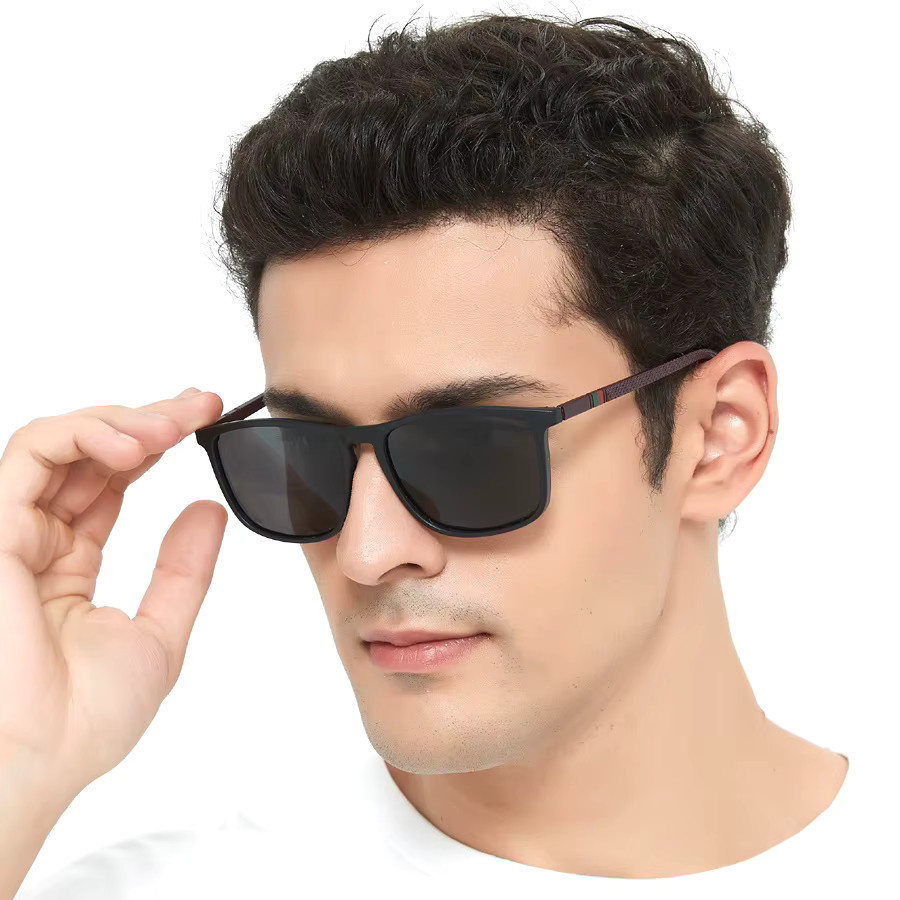 WSZ Sonnenbrille, Quadrat, Vollrand, Unisex, Multicolor, Schwarz - Bild 2
