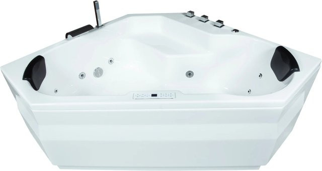 Basera Indoor Eck-Whirlpool Badewanne Capri Classic in Weiß, B/T: 145 x 145 cm - Bild 1