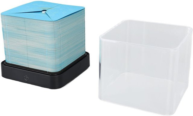 3D Kunstkalender 2026 Notizblock mit Erde-Papierschnitzerei als kreative Schreibtischdekoration in Grau und Blau - Bild 1