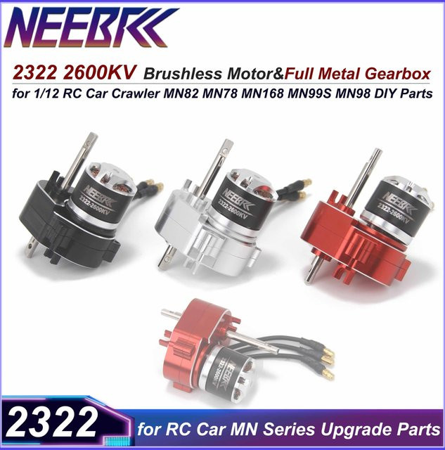 NEEBRC Outrunner Bürstenloser Motor mit Vollmetallgetriebe, Zubehör - Bild 1