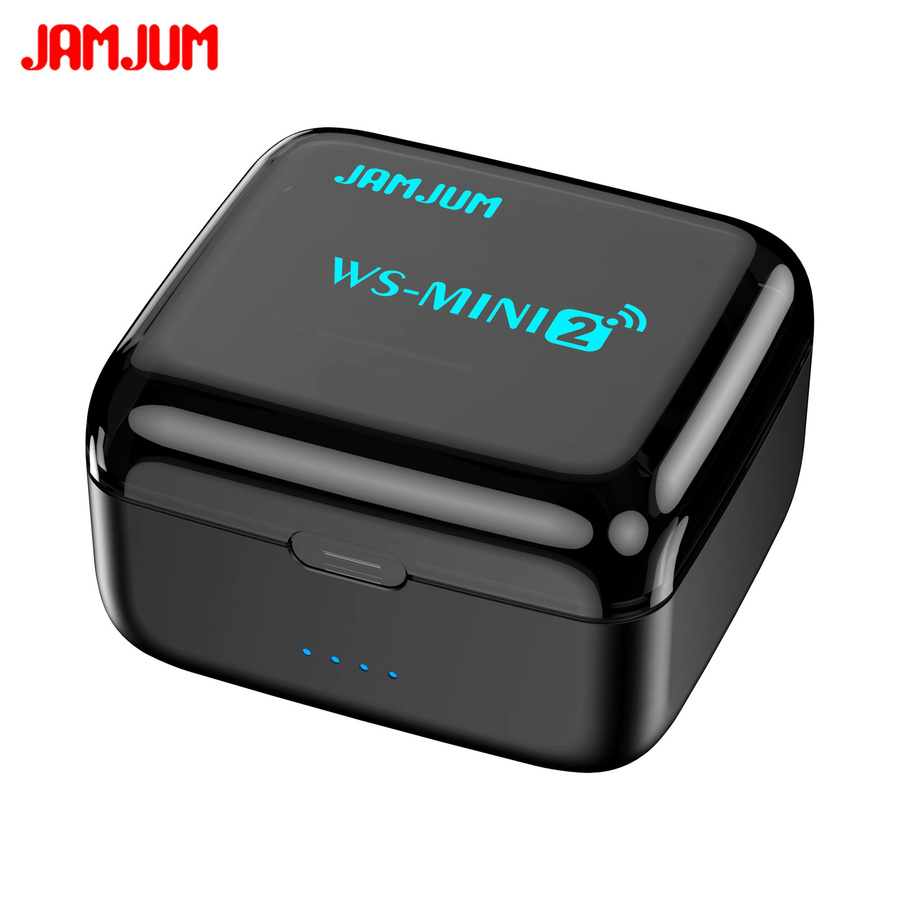 JAMJUM WS-MINI2 2,4G Kabelloser Audio-Transceiver in Schwarz mit Magnetischem Ladegehäuse - Bild 5