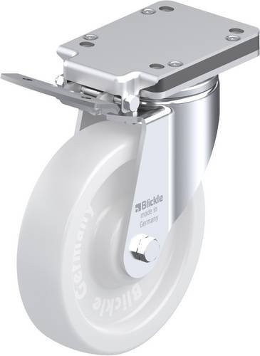 Blickle Lenkrolle LH-SPO 200G-IS mit Feststeller, Rad-Durchmesser: 20 cm, Tragfähigkeit: 900 kg, Farbe: Weiß - Bild 1