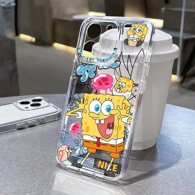 SpongeBob Handyhülle mit transparenter Rückseite für Apple iPhone Modelle - Bild 1