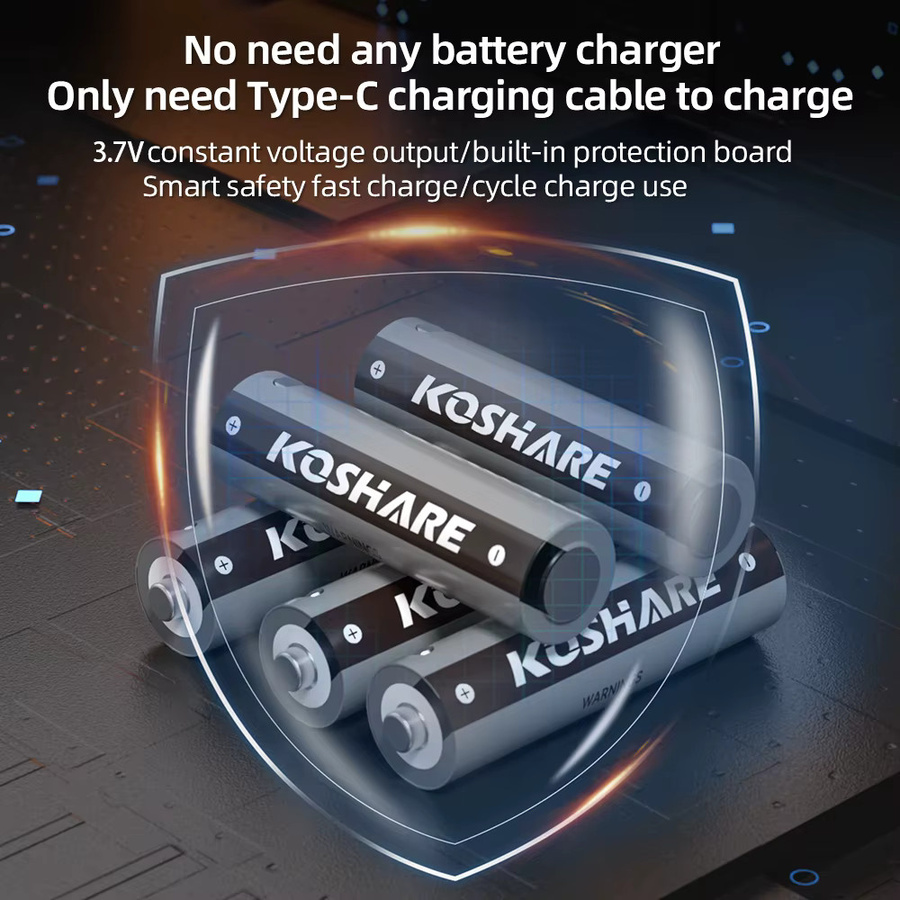 KOSHARE Li-Ionen-Akku 18650 für Drohnen mit 7400 mWh und USB-C-Kabel-Aufbewahrungsbox - Bild 2
