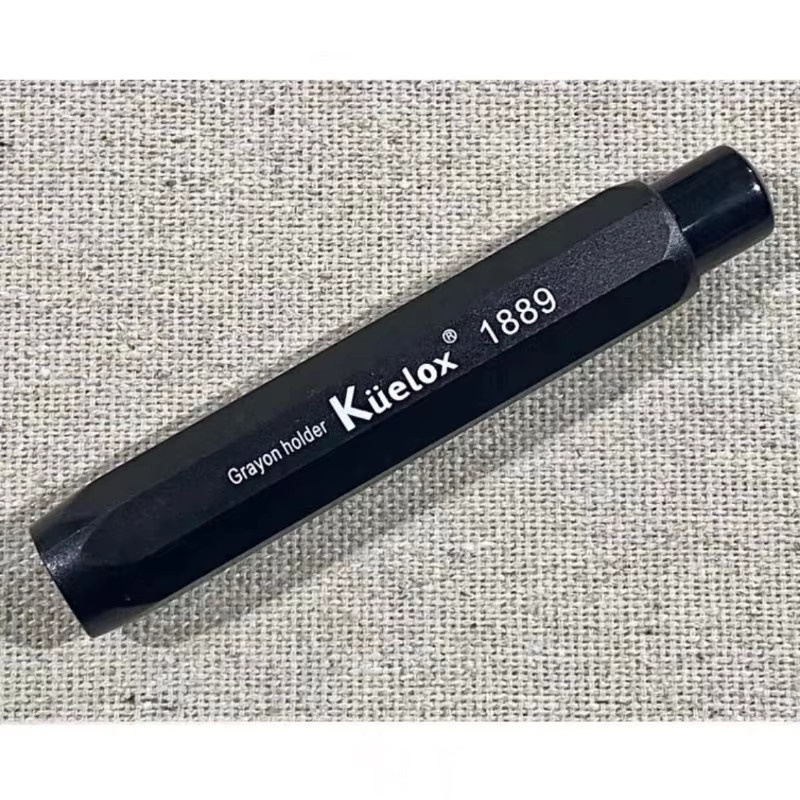 Einstellbarer Kreidehalter aus Kunststoff in Schwarz für verschiedene Größen von Kreide und Pastellstiften - Bild 2
