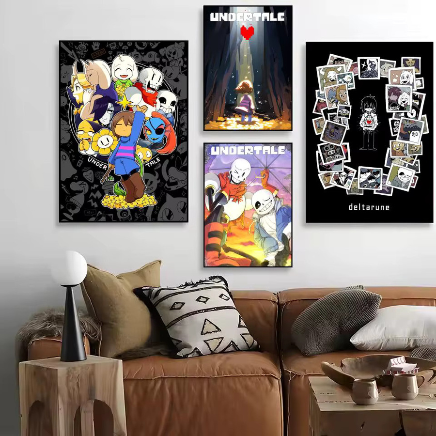 Hot Pixel Games Undertale Wandaufkleber, wasserfester und selbstklebender Poster-Wandsticker in Schwarz und Multicolour, B: 20,0 cm, H: 15,0 cm - Bild 2