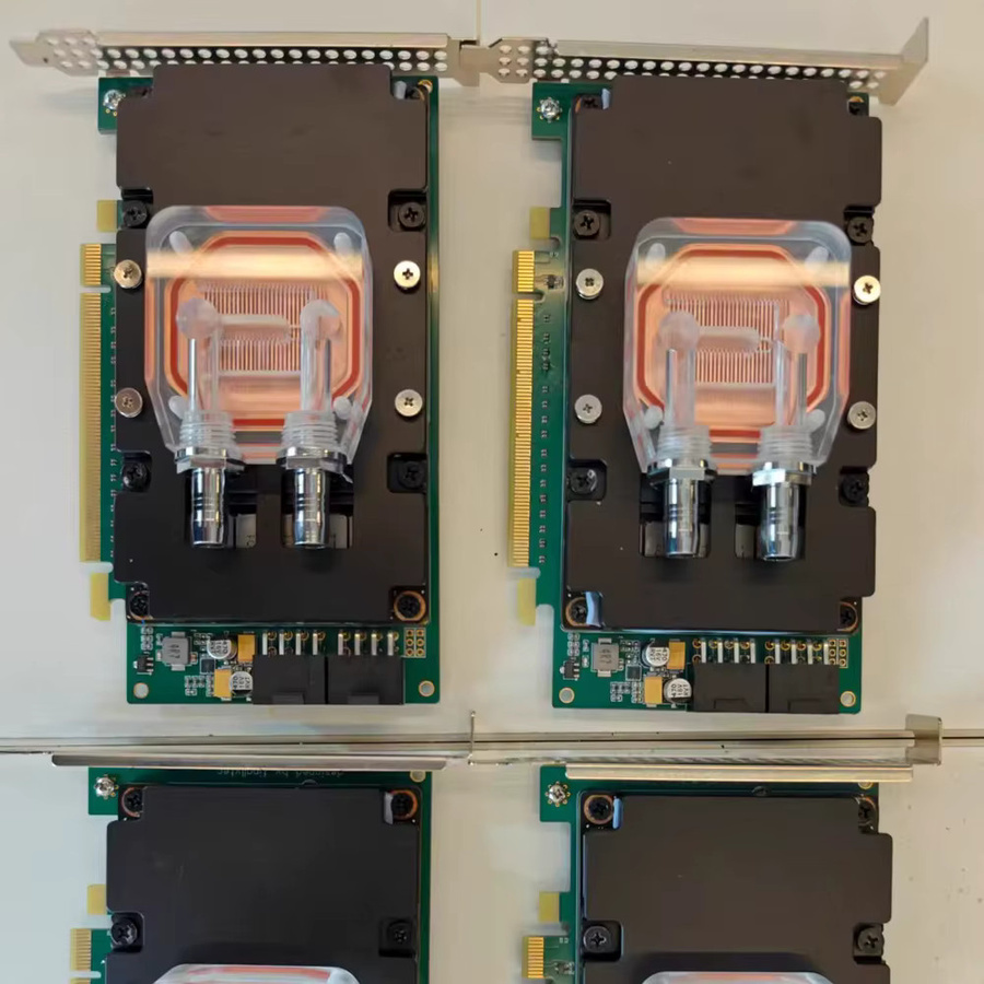Nvidia GPU-Kühlblock aus lila Kupfer für Tesla V100 P100 A100-32G SXM2 zur wassergekühlten Wärmeableitung - Bild 4