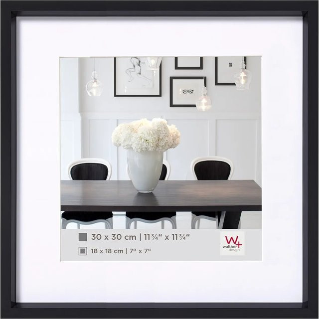 Walther Design Steel Style Kunststoff Bilderrahmen Schwarz B/H: 10 x 15 cm - Bild 1