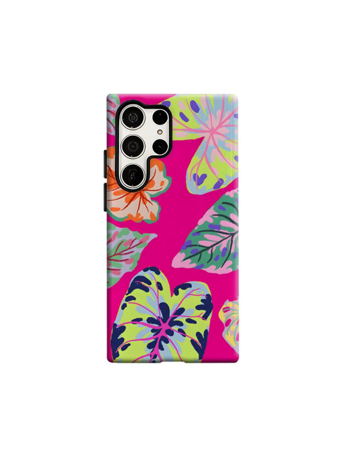 Stoßfeste Handyhülle mit Neon Tropischen Blättern für Samsung Galaxy S26 S25 Ultra S24 S23 Ultra Plus, Robuste Doppelschicht Rückabdeckung, Mehrfarbig - Bild 6
