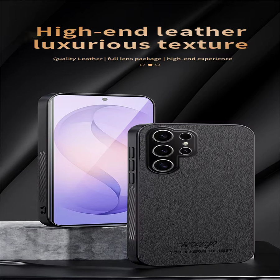 Modische Leder-Magnet-Hülle für Samsung Galaxy S26 S25 S24 S23 S22 S21 Ultra Plus FE Note 20 A73 A55 A54 A35 mit MagSafe Kompatibilität in Schwarz und Weiß - Bild 2