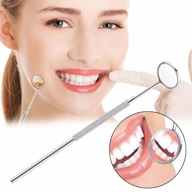 Edelstahl Dental Mund Spiegel Oral Hygiene Pflege Werkzeug - Bild 1