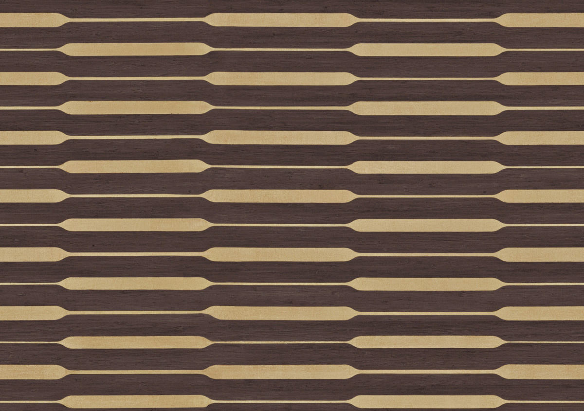 Omexco Tapete Fargesia IM72 in Gold und Braun mit abstraktem geometrischem Design als Vlies-Wandtapete - Bild 1