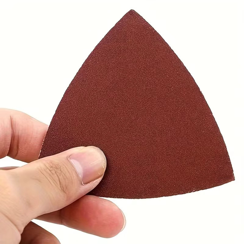 30 Stück BYRNETOOLS Dreieckiges Klett-Schleifpapier für Oszillations-Multitools, Breite: 90 mm, Farbe: Braun - Bild 3