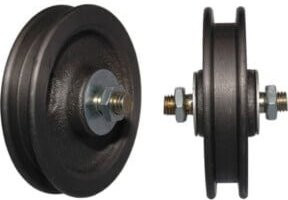 Schiebetorrolle 500 von Heinrich Betz Söhne aus Grauguss mit 90 mm Durchmesser und 9/11 mm Nut in Grau und Schwarz - Bild 1