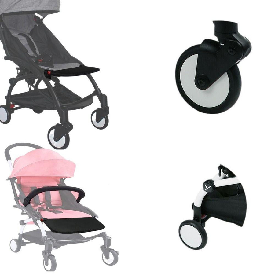 ZSSjiayi Ersatzräder für Kinderwagen als Vorder- und Hinterrad Set aus Gummi für Babyzenes Yoyo Yoya YuYu - Bild 4