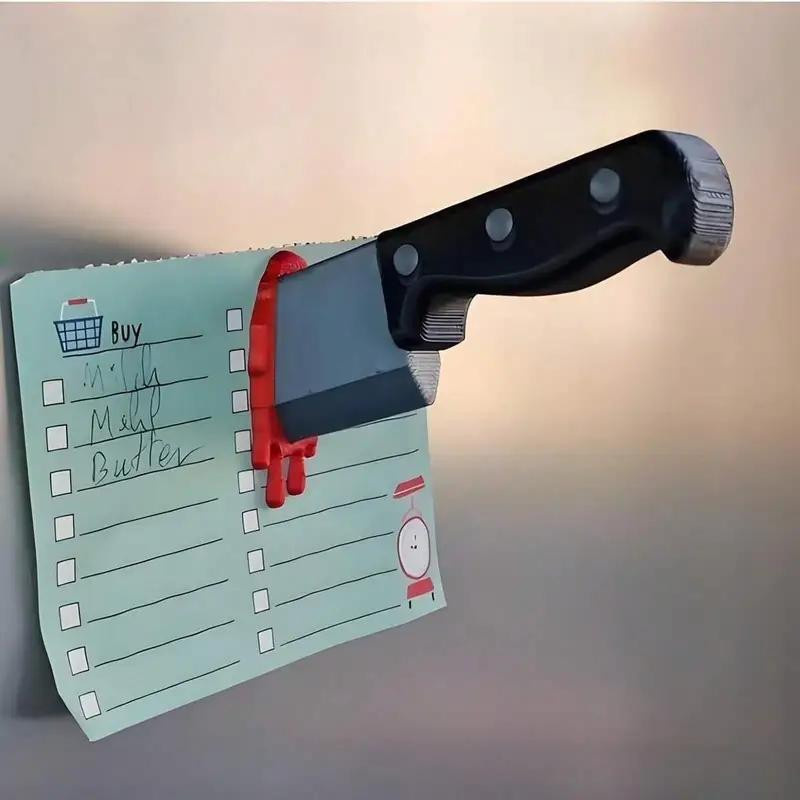 Kreativer 3D Kühlschrankmagnet in Messer, Axt und Ahornblatt Optik aus Harz zur Dekoration von Kühlschrank und Mikrowelle - Bild 2