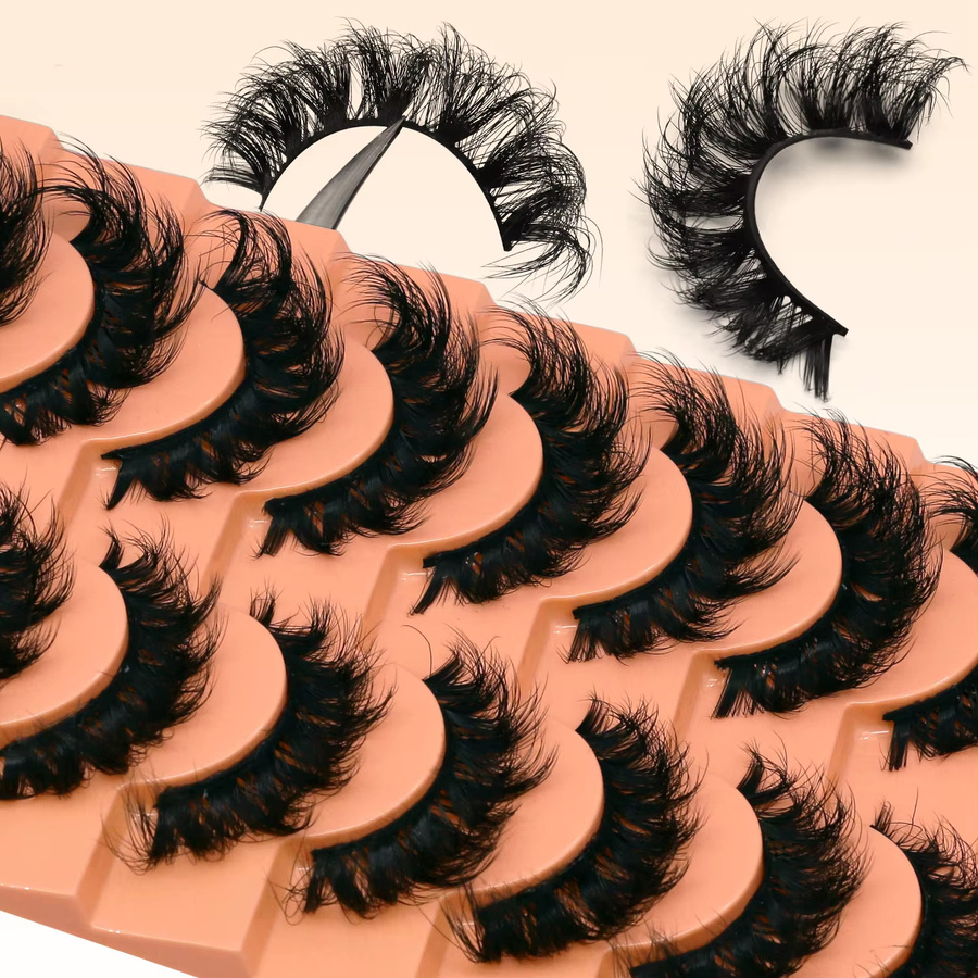 Lasvirey Falsche Wimpern, 3D-Faux-Nerzwimpern, Unisex - Bild 6