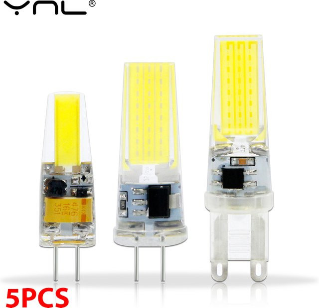 5 Stück YNL G4 COB LED Lampen dimmbar warmweiß transparent - Bild 1