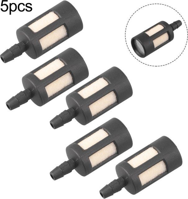 DAZZLEEX 5er Set Kraftstofffilter für Gartengeräte, Trimmer und Kettensägen - Bild 1
