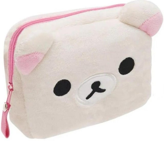 Rilakkuma Make-up-Organizer Aufbewahrungstasche, Plüsch, weiß - Bild 1