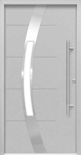 Haustür Thermospace Prag Prime von Splendoor in Grau mit Glaseinsatz, B: 110 cm, H: 210 cm, Anschlag Rechts - Bild 1