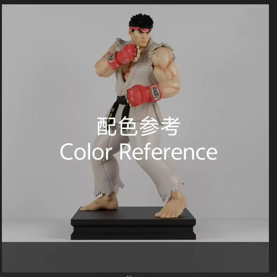 EHCMODEL Ryu Kampf Vorbereitung, Einzelfigur, Harz, 1/64 Maßstab - Bild 2