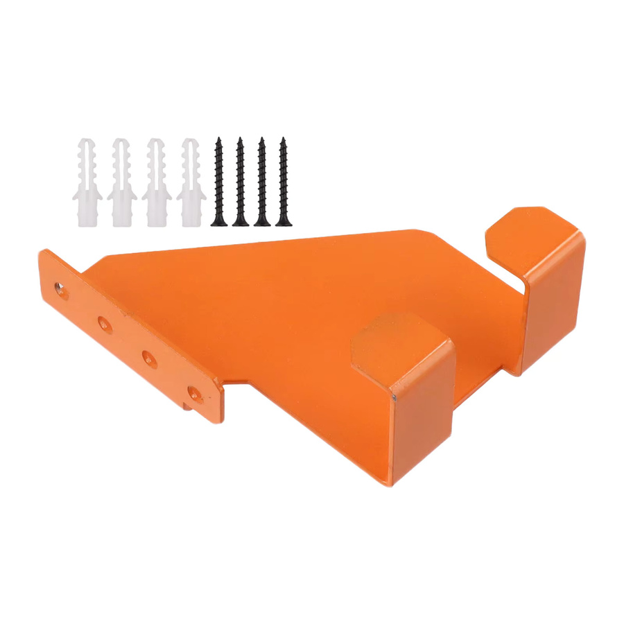 DAZZLEEX Wandmontierte Trimmer-Halterung und Gartenwerkzeug-Organizer für Schwerlast-Garagenlagerung in Schwarz und Orange - Bild 2