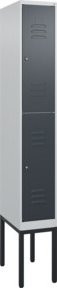 C+P Doppelstock-Spind Classic PLUS mit Zylinderschloss, 1 Abteil, Anthrazitgrau, H x B x T: 212,0 x 30,0 x 50,0 cm - Bild 1