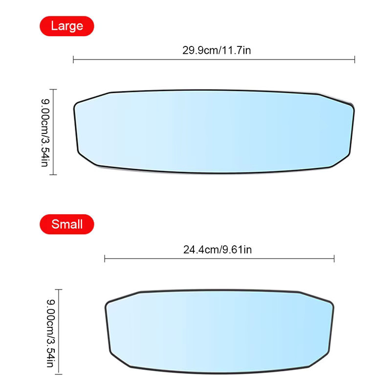 SEAMETAL Universal Anti-Glare Weitwinkel-Rückspiegel für die Auto-Innenansicht mit Sonnenblende und Schutzfunktion - Bild 2