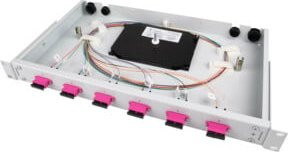 Telegärtner Spleißbox bestückt 6xSCD 50/125OM4 1HE in Weiß TNSB-Be-6SCD-50-OM4 - Bild 1