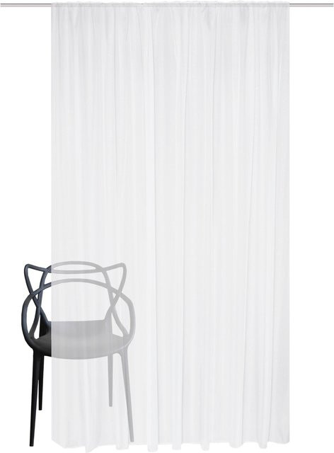 Dekostore Heine Home in Weiß, gestreift, semi-transparent, Polyester, Breite: 145 cm, Höhe: 300 cm - Bild 1
