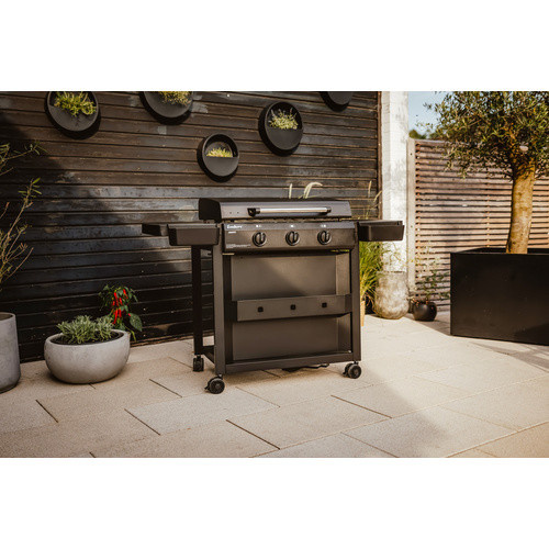 ENDERS Planchagrill Amaro Gasgrill in Schwarz mit 3 Brennern und Edelstahl-Details - Bild 2