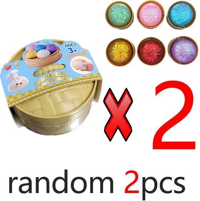 PRELEXT Blindbox Bunte Simulierte Knödel Squishy, Antistress Spielzeug - Bild 1
