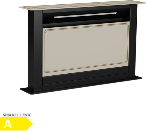 Klarstein Victoria Downdraft Dunstabzugshaube in Creme mit 8 Stufen, Power Boost und bis zu 713,8 m³/h Leistung, Breite: 60 cm
