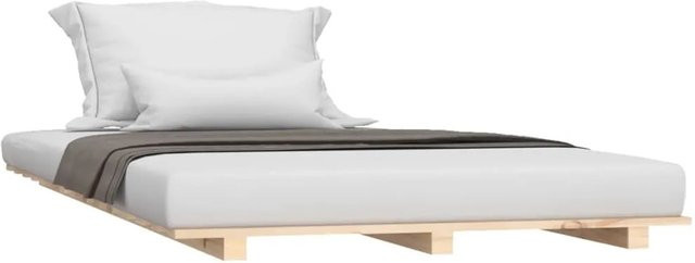 vidaXL Massivholzbett aus Kiefernholz in rustikaler Optik, B/T: 100 x 200 cm - Bild 1