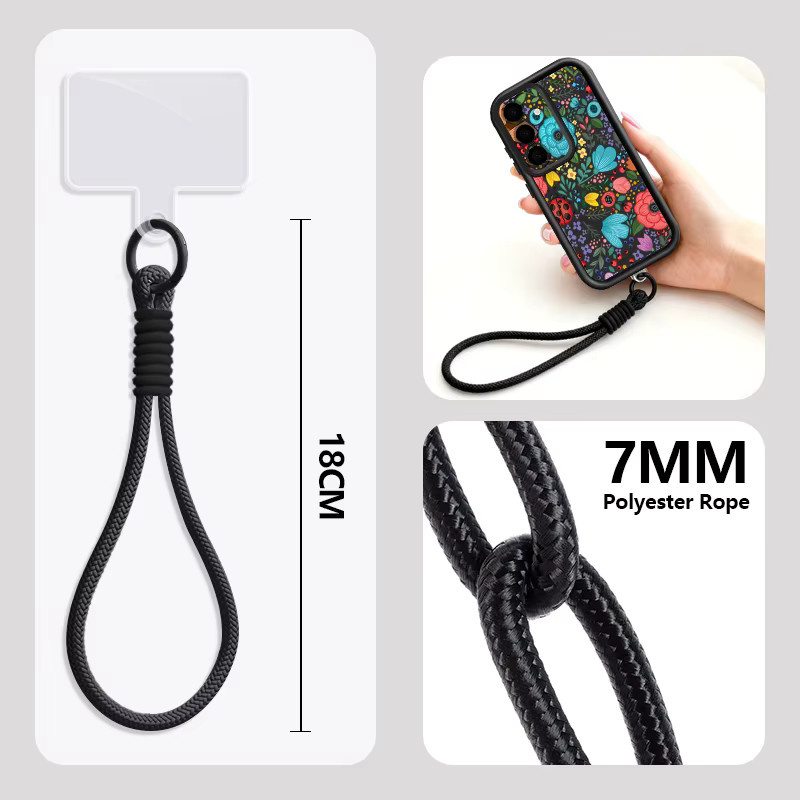 Samsung Handyhülle mit Trageriemen und romantischem Gartenmuster in Rot und Multicolour für Galaxy S25 S24 S23 S22 Ultra S24 FE S25 Edge - Bild 4