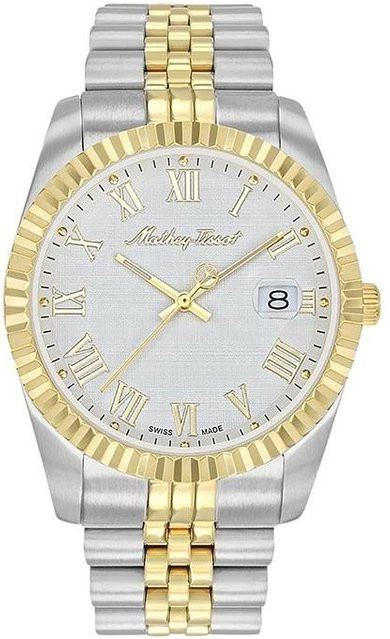 Mathey-Tissot Armbanduhr Edelstahl, Quarz, Weiß, Herren - Bild 1