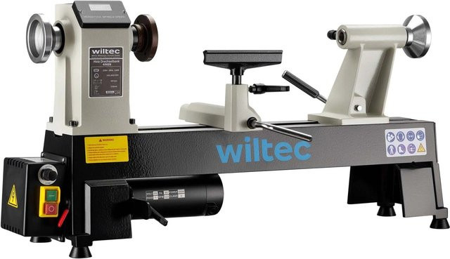 Wiltec Drechselbank mit 550W Leistung in Schwarz und Grau - Bild 1
