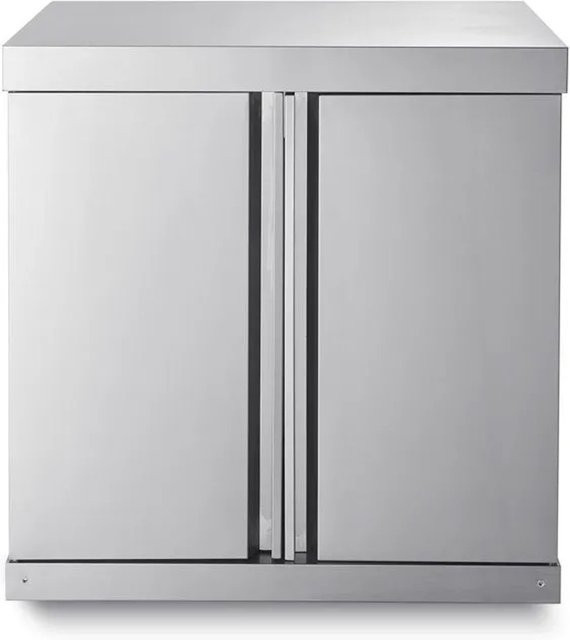 MyOutdoorKitchen Modul mit Schrank Stainless Collection aus Edelstahl in Silber, B/T/H: 85,5 x 58,0 x 83,0 cm - Bild 1