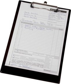 Eichner PVC-Klemmbretter schwarz 5er Set B/H: 23,2 x 33,8 cm - Bild 1